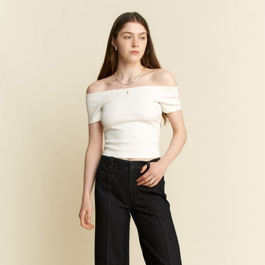 White Off-The-Shoulder Top