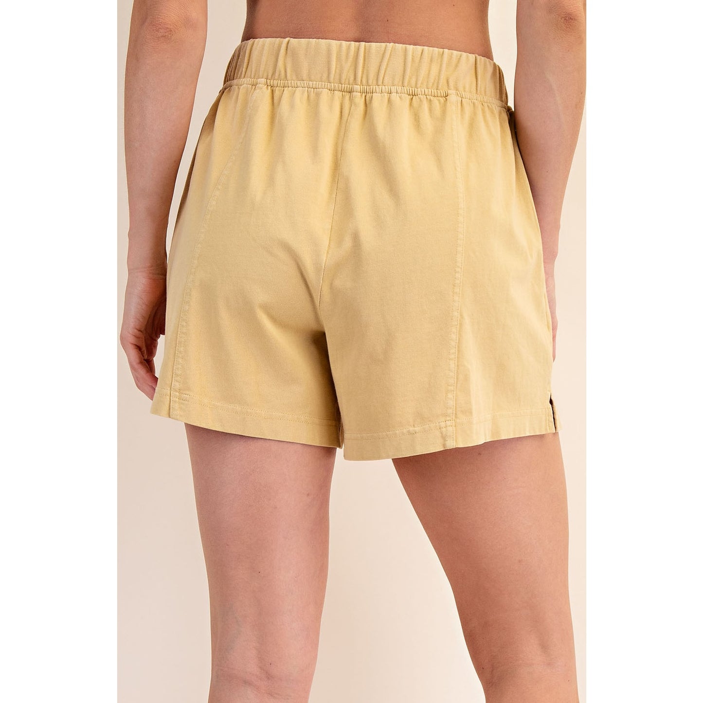 Mineral Washed Cotton Short - Dandelion