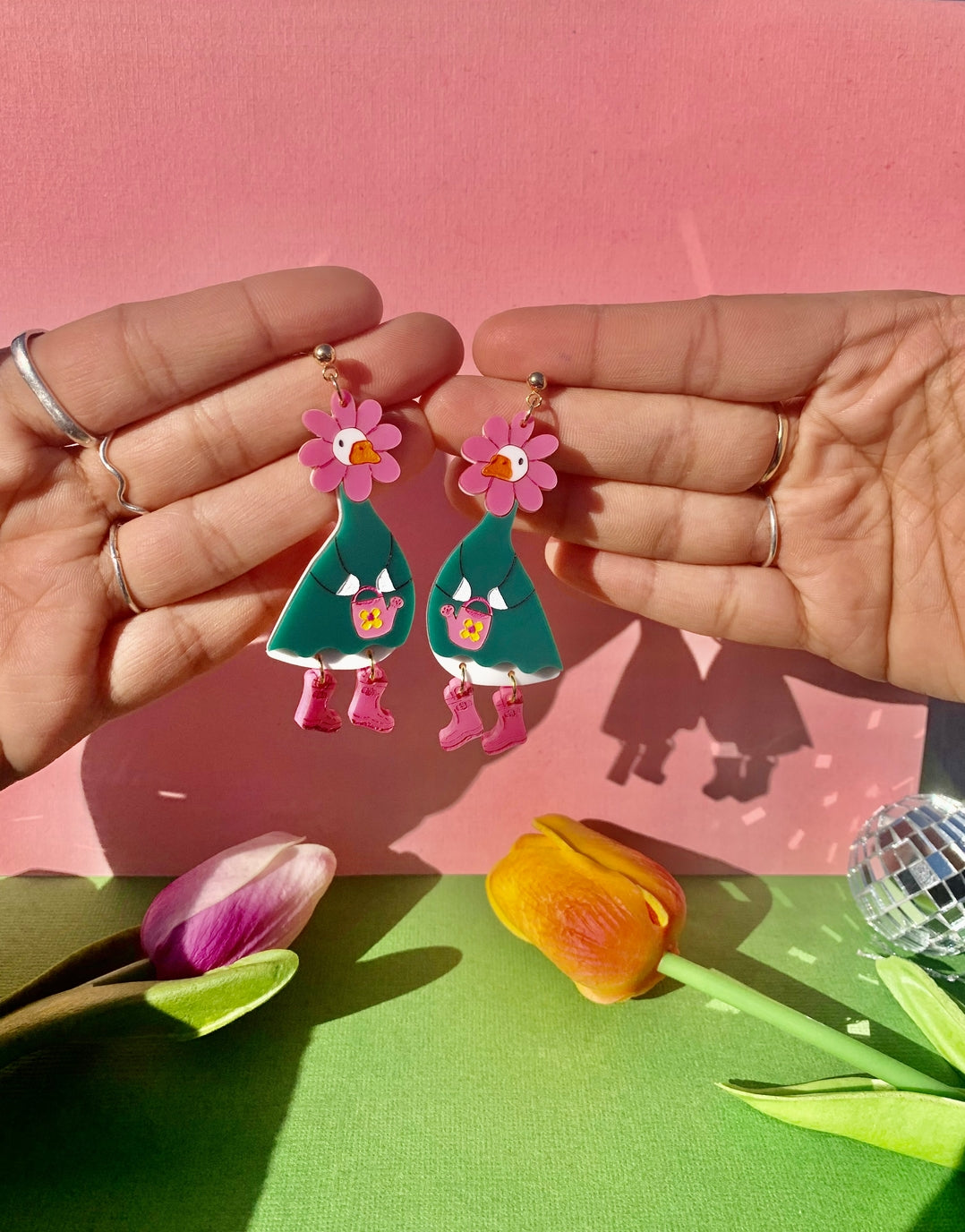 Goose Springsteen Acrylic Earrings