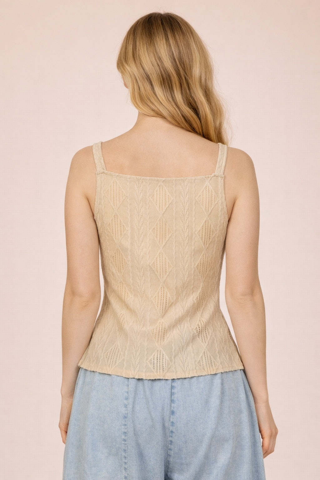 Kim Textured Sleeveless Top (S-M-L)