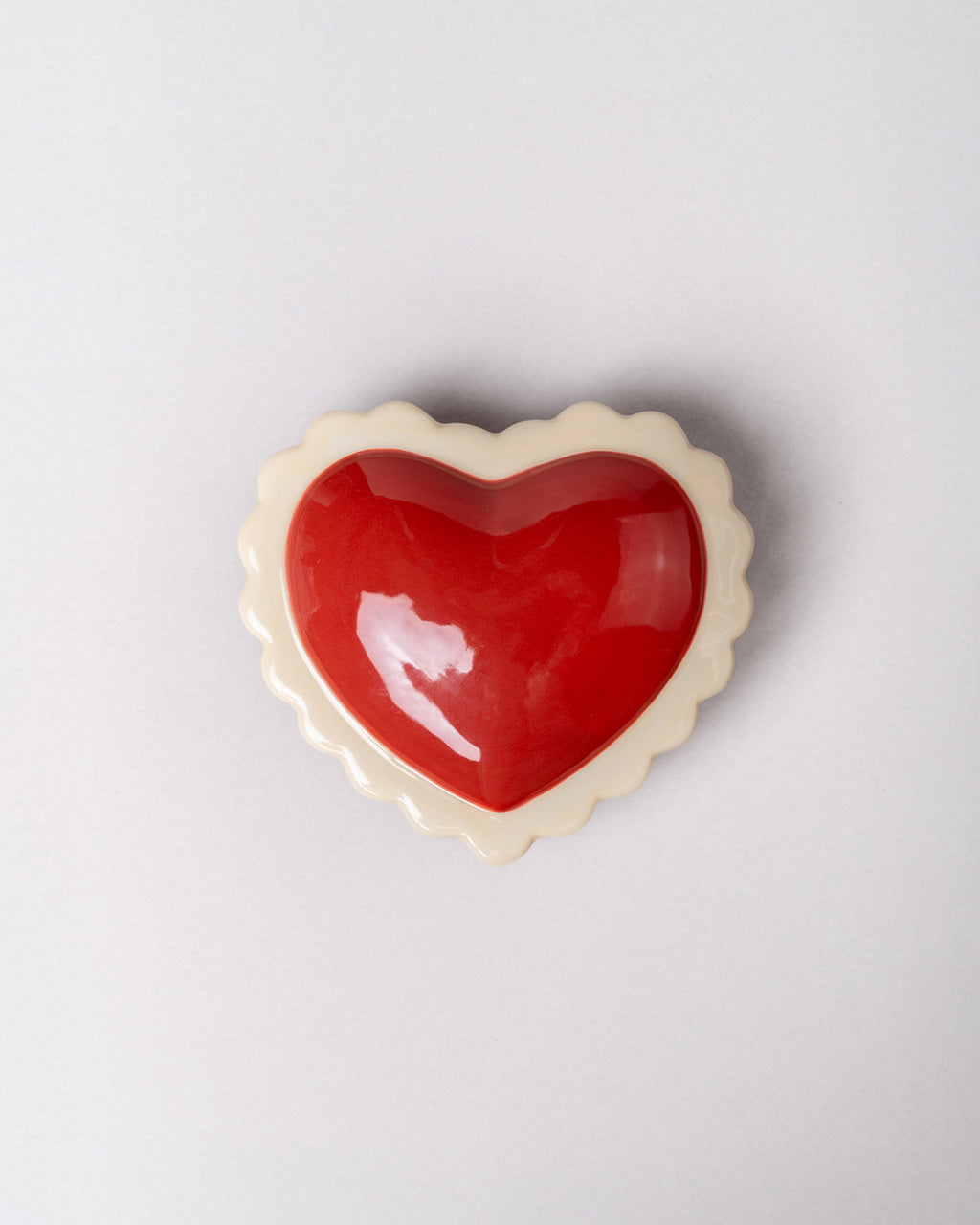 Ceramic Heart Trinket Box w/ Lid