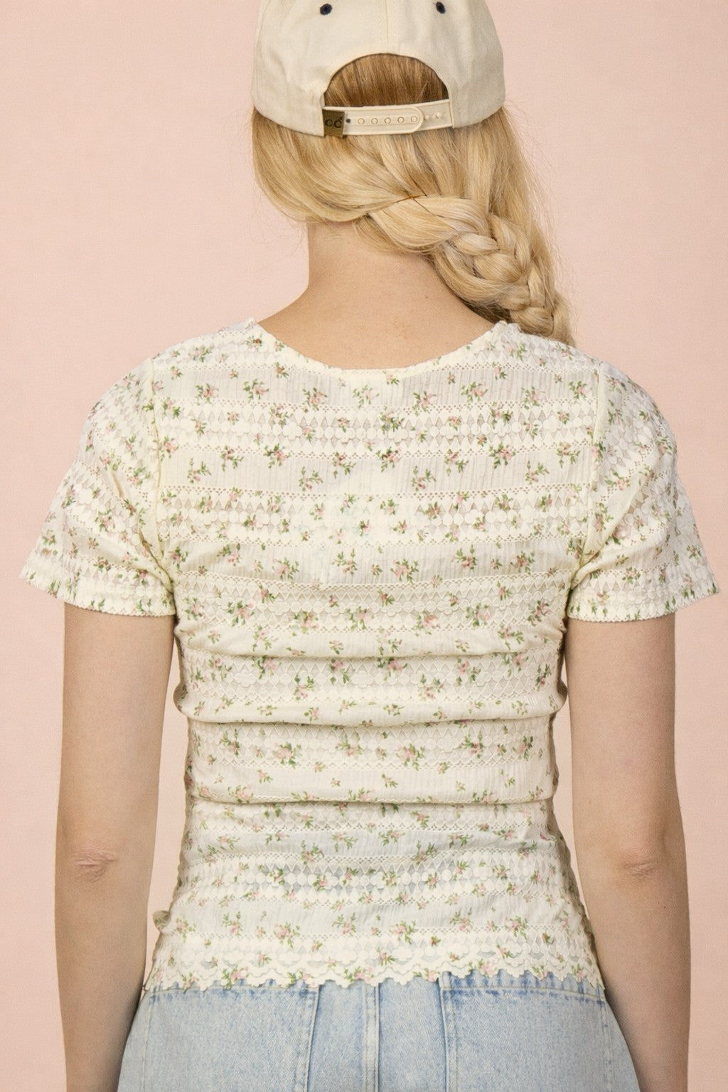 Anne Floral Print Fitted Top (S-M-L)