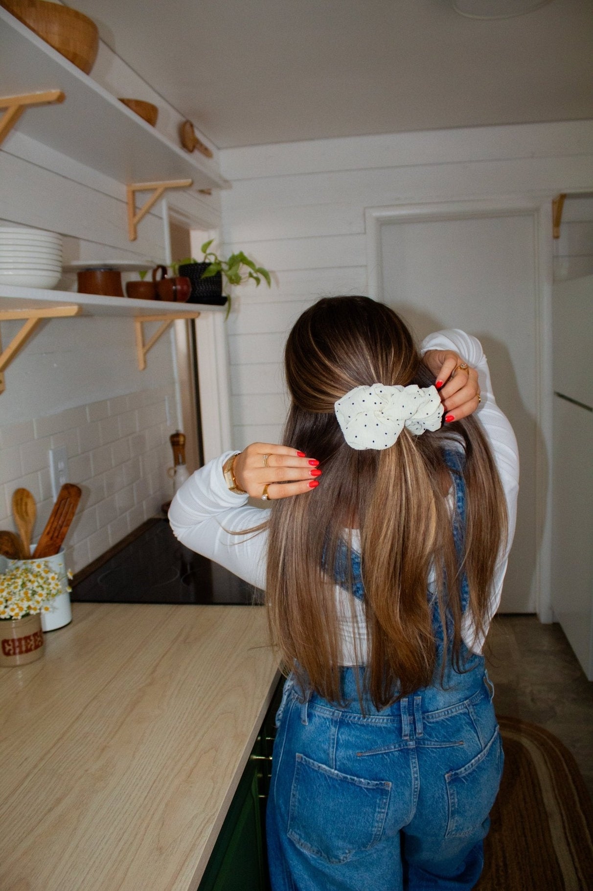 Spotted Jumbo Scrunchie