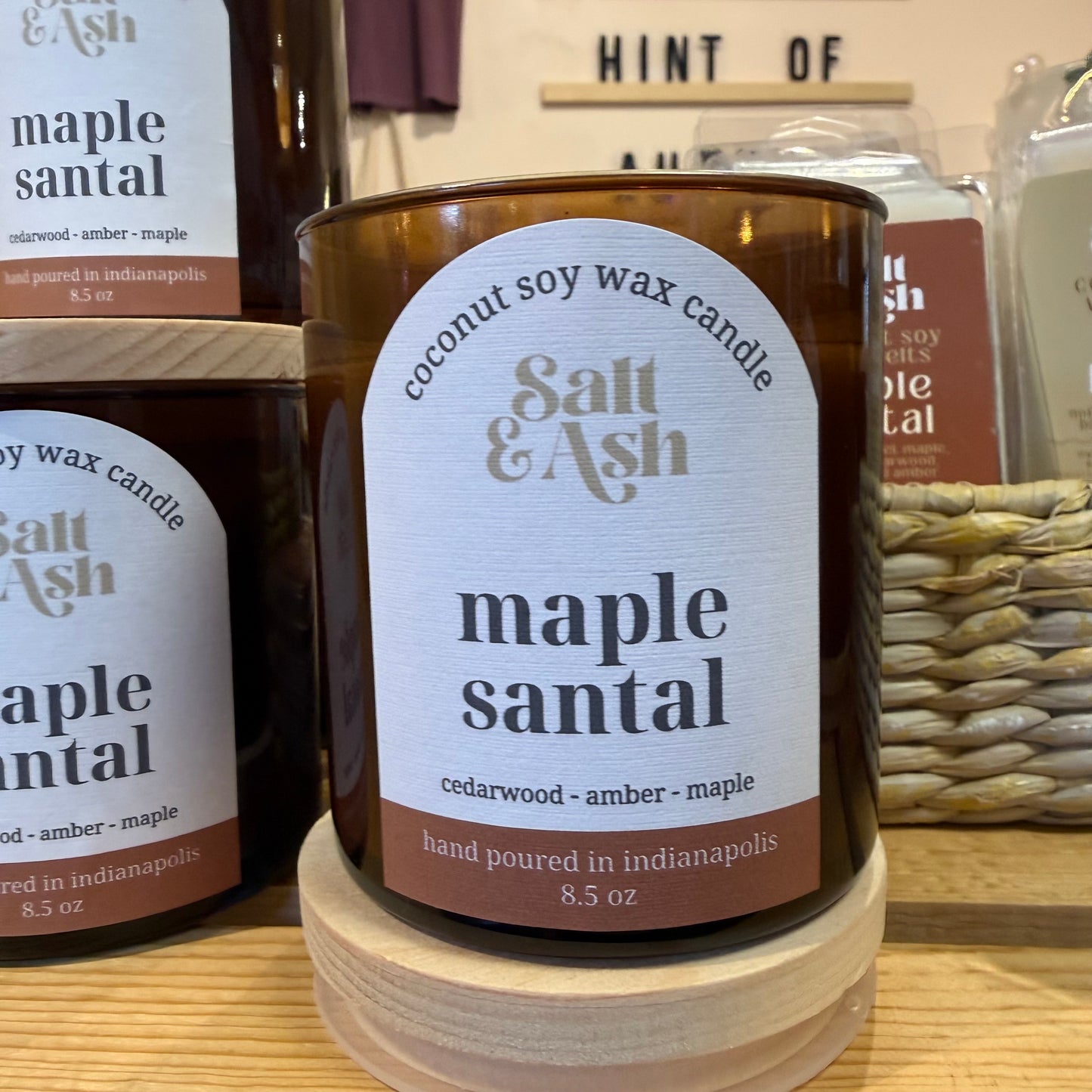 Maple Santal Coconut Soy Wax Candle