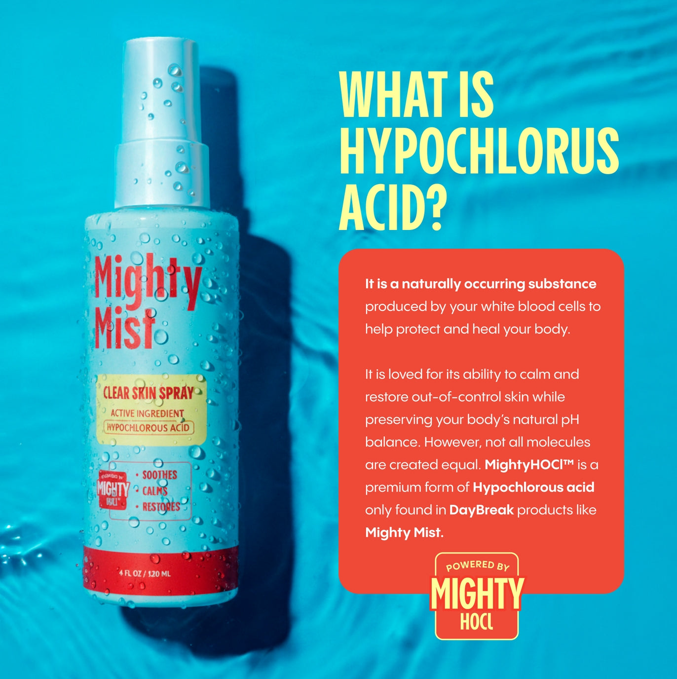 Hypochlorous Acid Facial Spray for Acne, Eczema, Rosacea