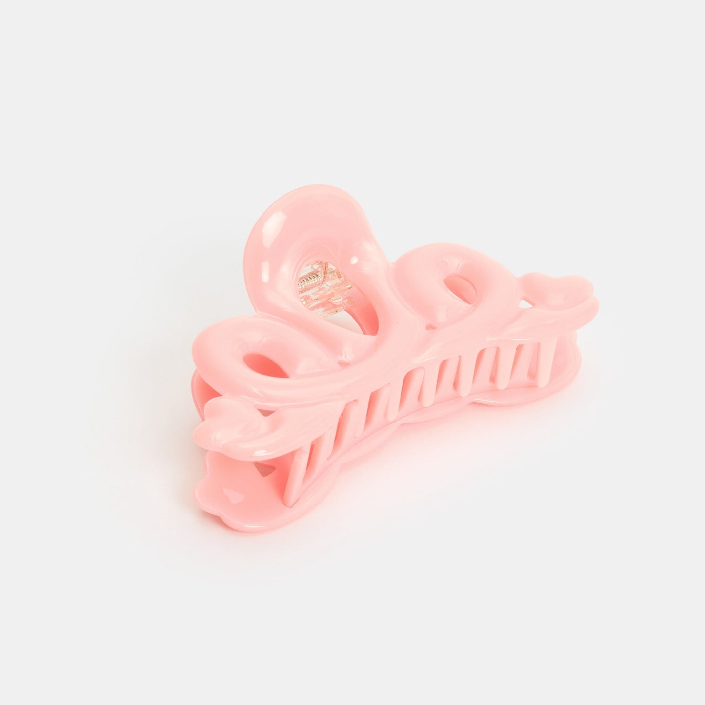 Large Heart Loop Claw in Pink