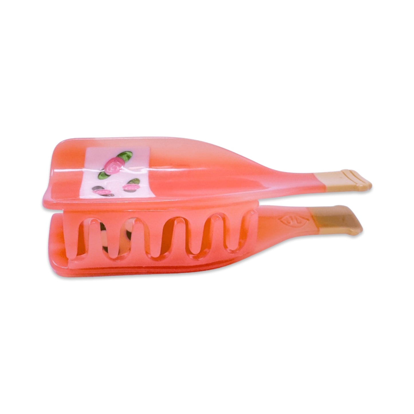 Rose Wine Bottle Hair Claw Clip