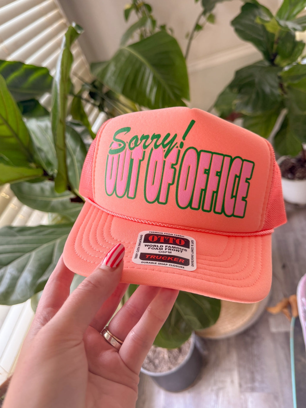 Sorry! Out of Office, Vacation Trucker Hat