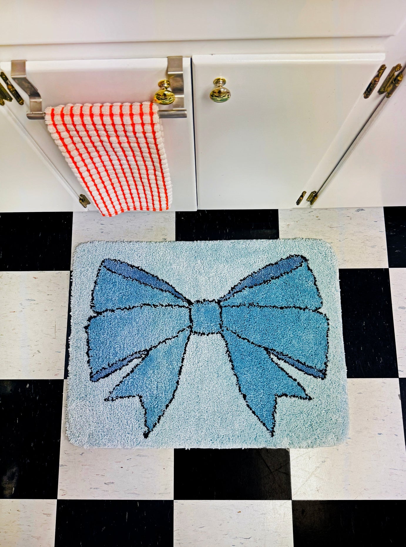 Coquette Blue Bow Rug