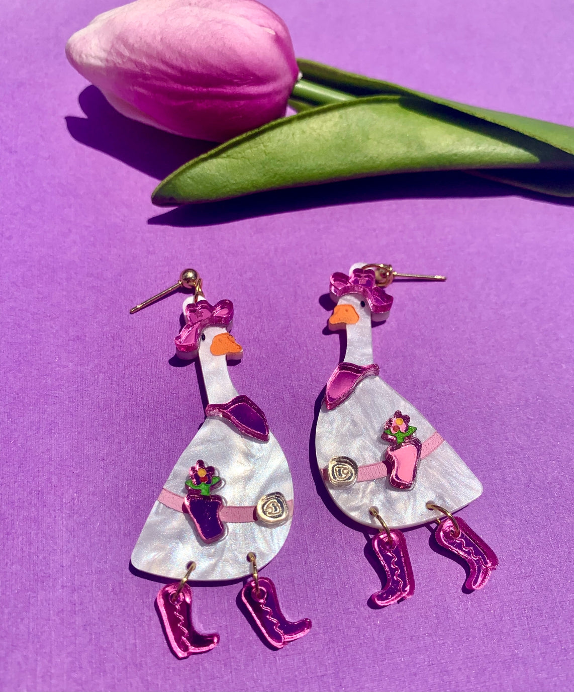 Dolly Goose Acrylic Earrings