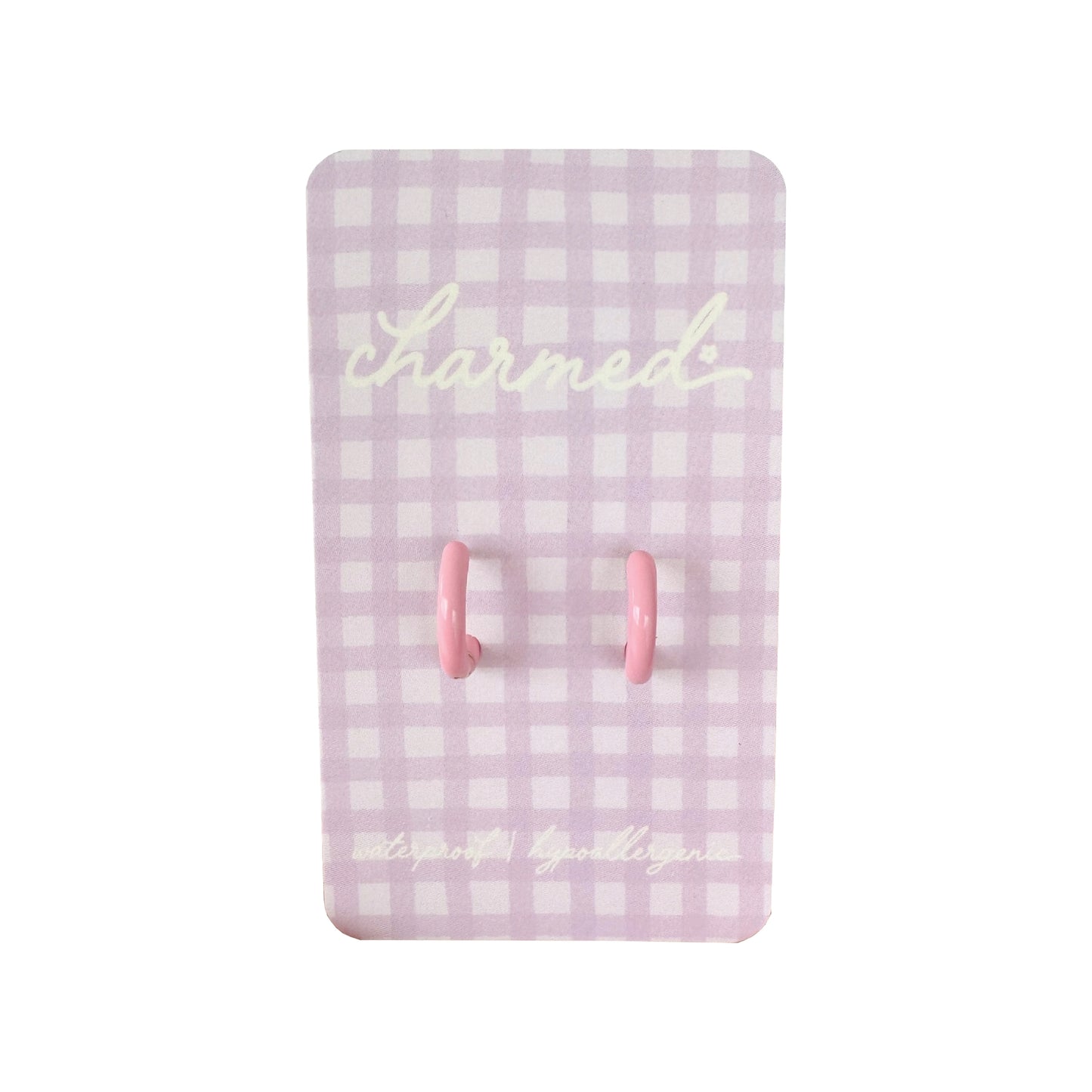 Pink Hoops Click-In Earrings