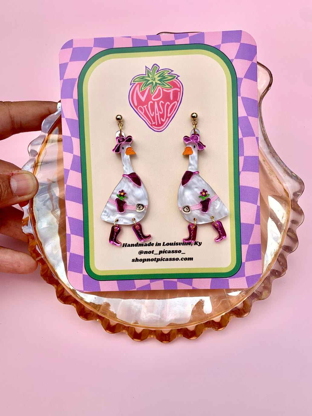 Dolly Goose Acrylic Earrings