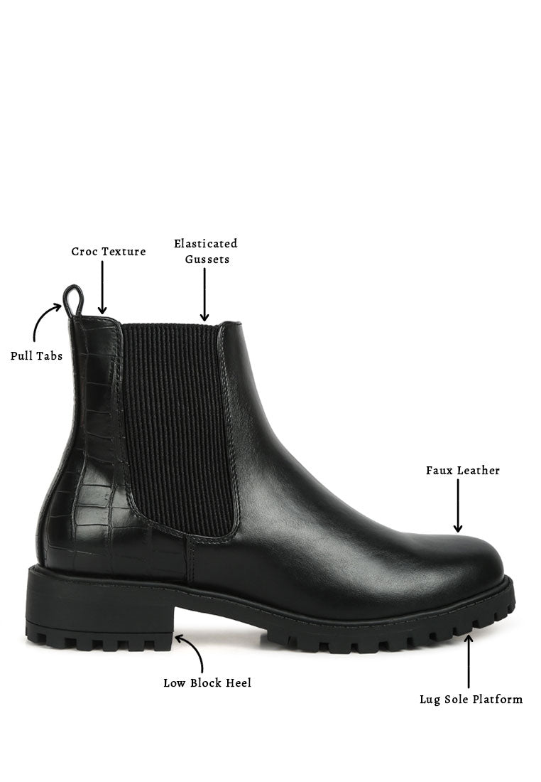 Stella Croc Chelsea Boots