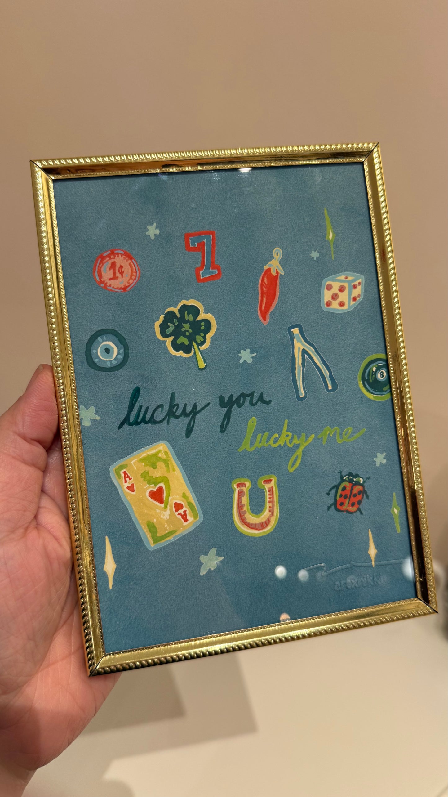 Lucky You, Lucky Me Luck Icon Art Print