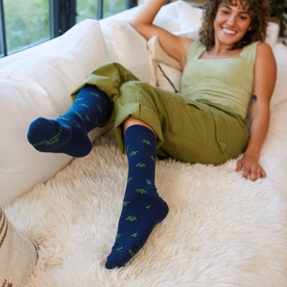 Socks That Protect Turtles - Navy