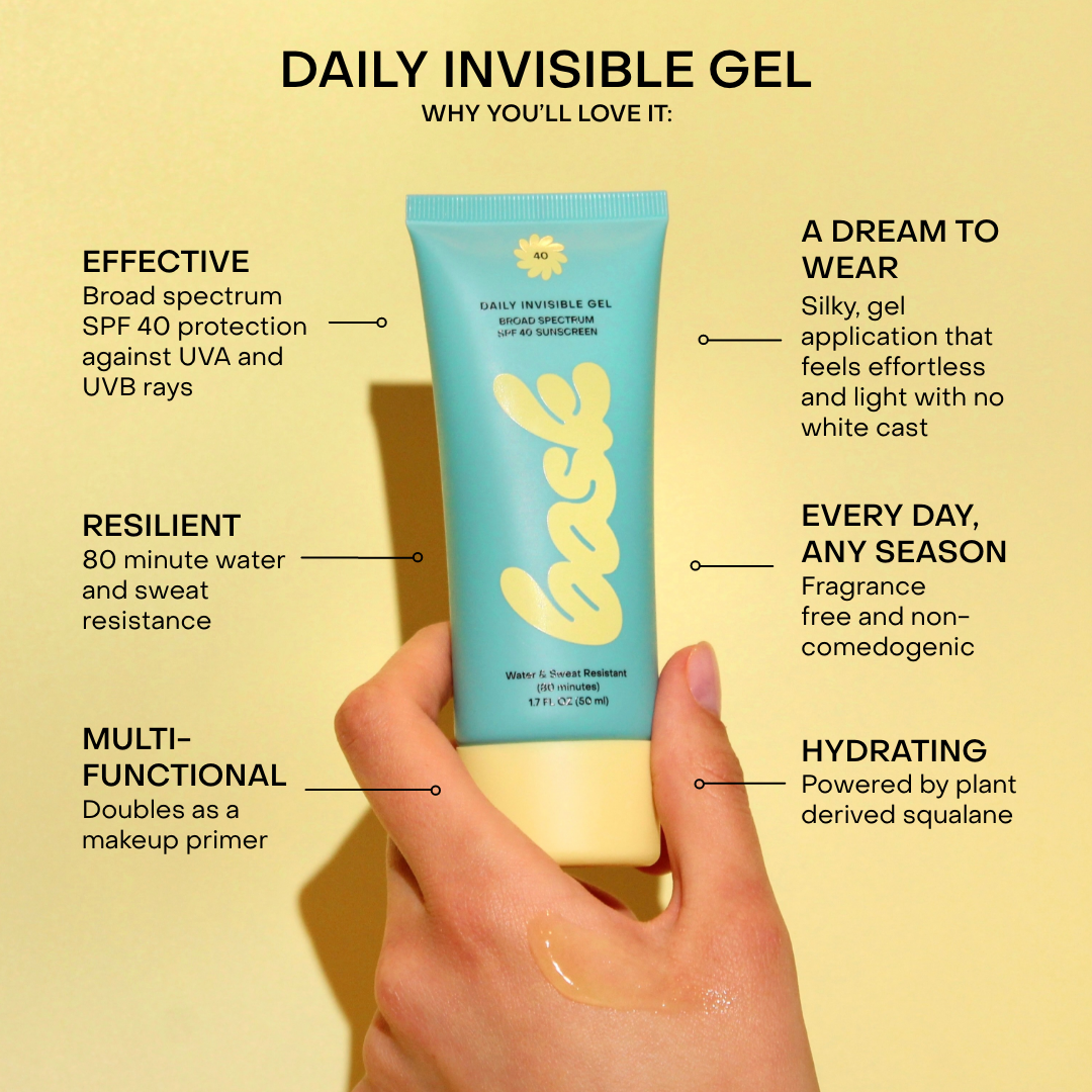 Bask Invisible Gel Face Sunscreen SPF 40