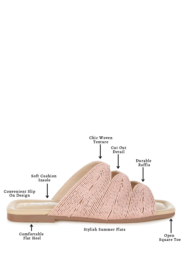 Daisy Doe Raffia Square Toe Flats