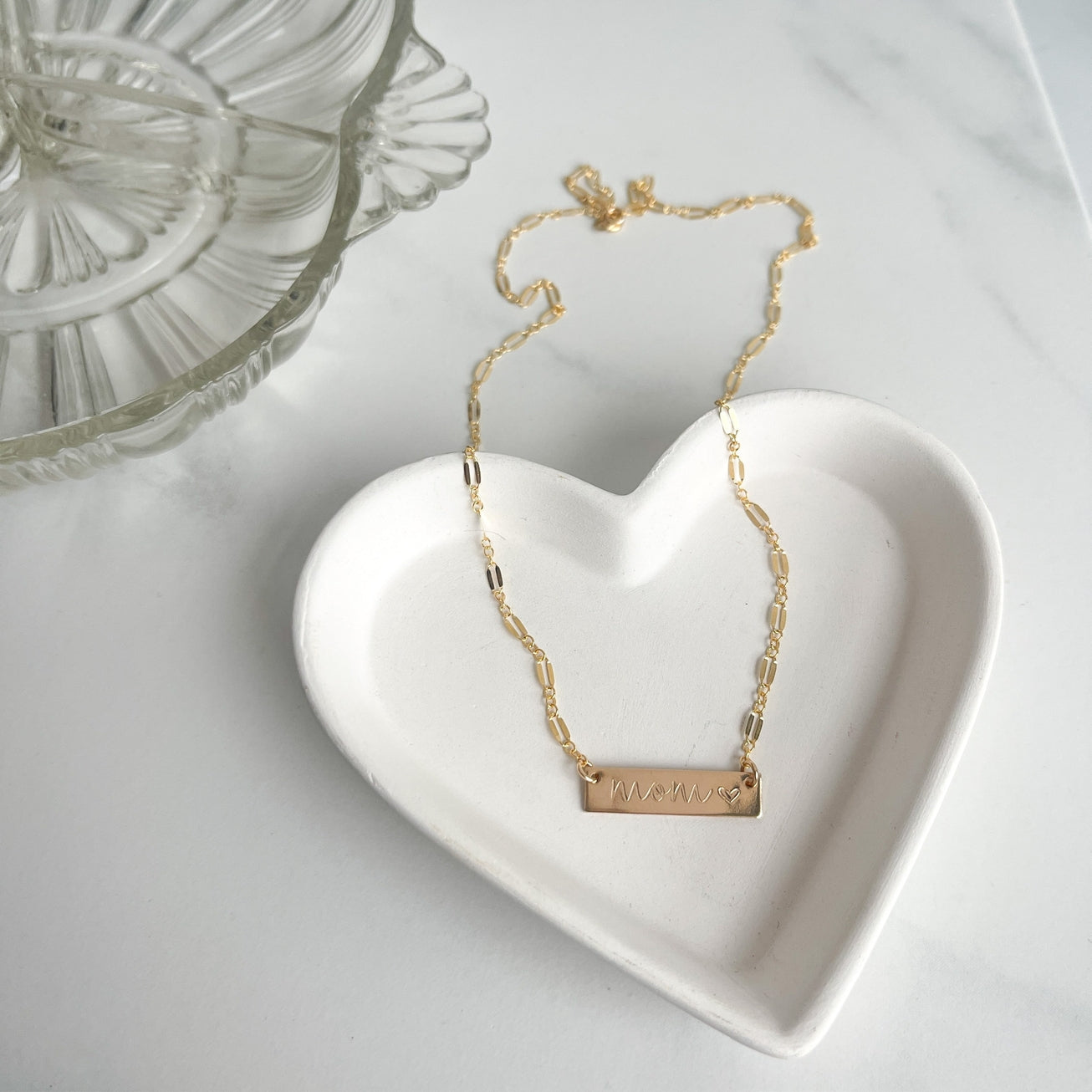 Mom Bar Necklace - Gold or Silver