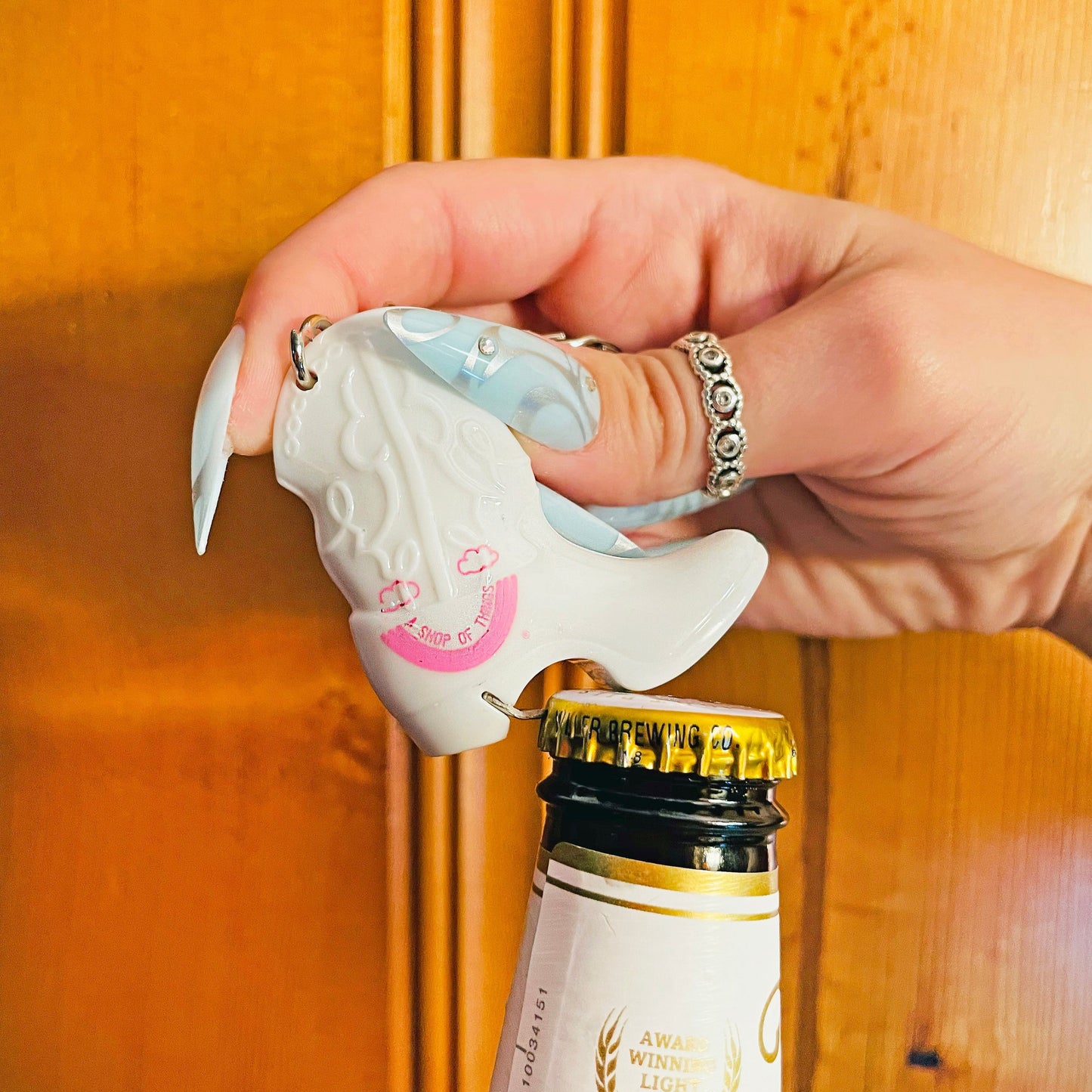 Cowboy Boot Bottle Opener Keychain