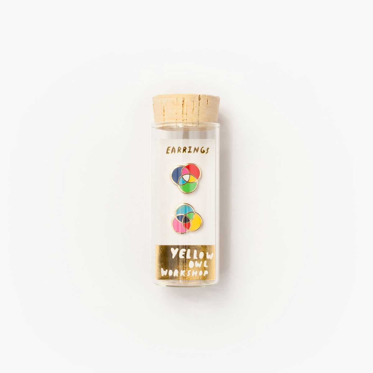 RGB and CMYK Earrings Mismatched Studs