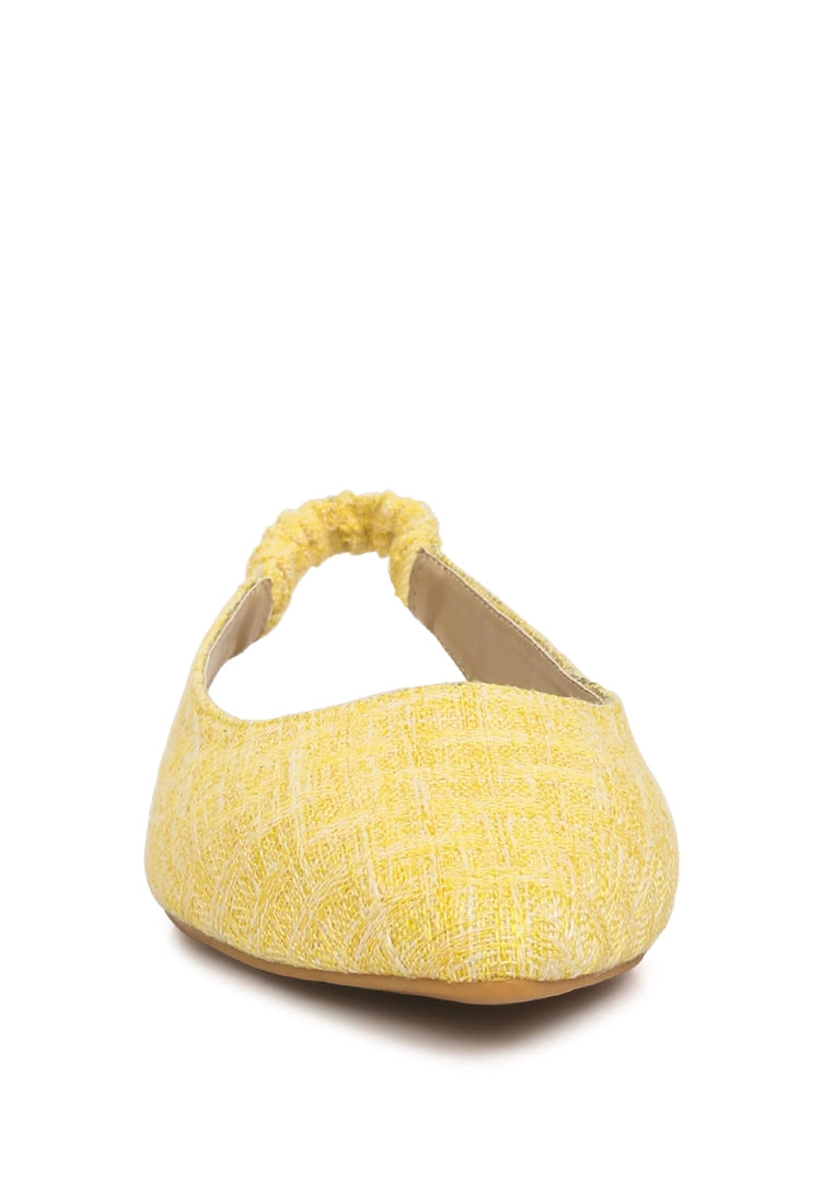 Without a Clue Yellow Tweed Slip-On