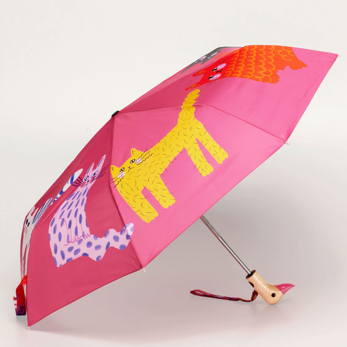 Fuchsia Arty Cats Duckhead Umbrella