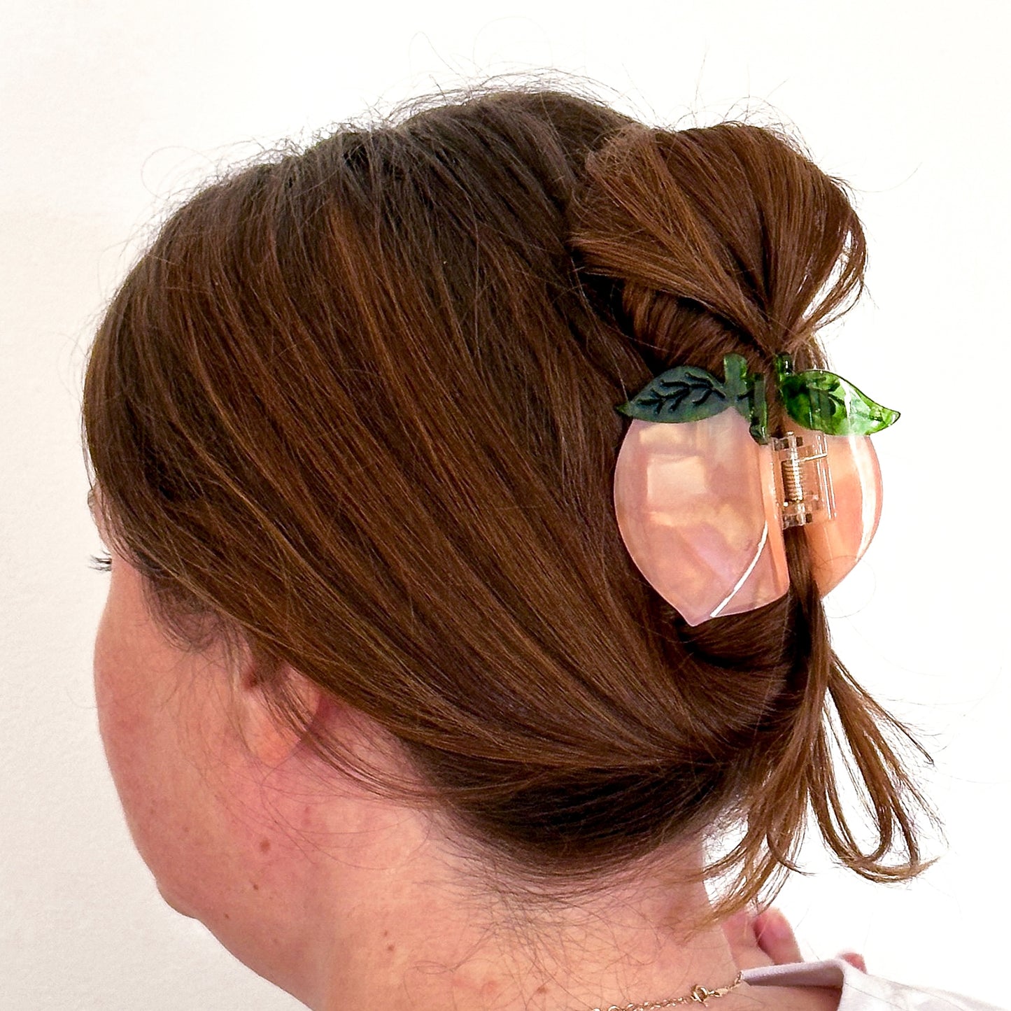 Peach Hair Claw Clip