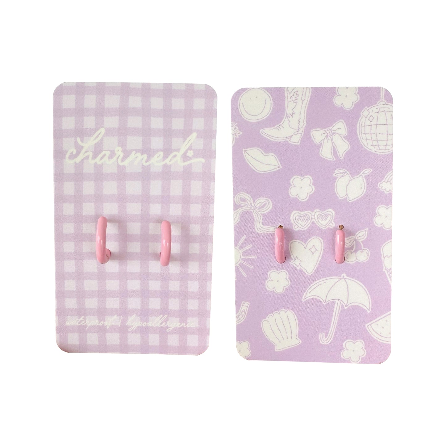 Pink Hoops Click-In Earrings