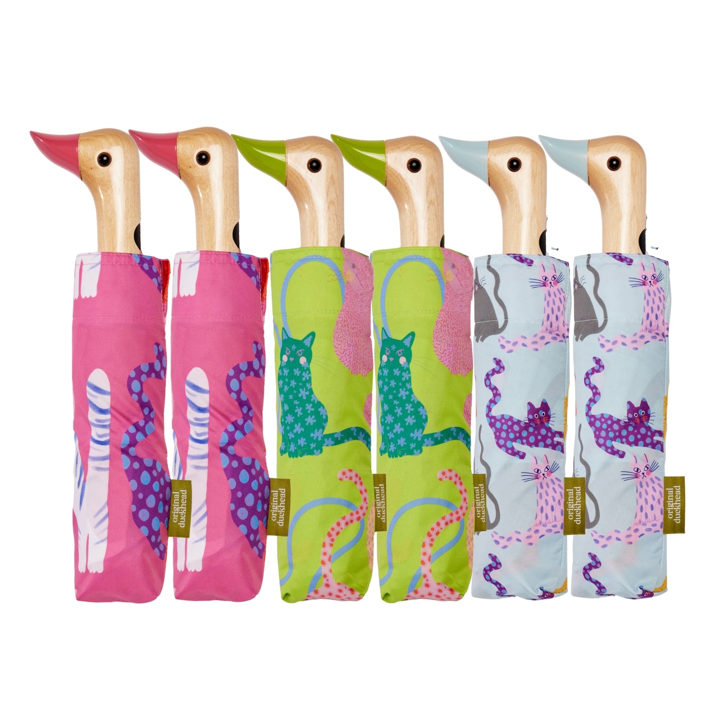 Fuchsia Arty Cats Duckhead Umbrella
