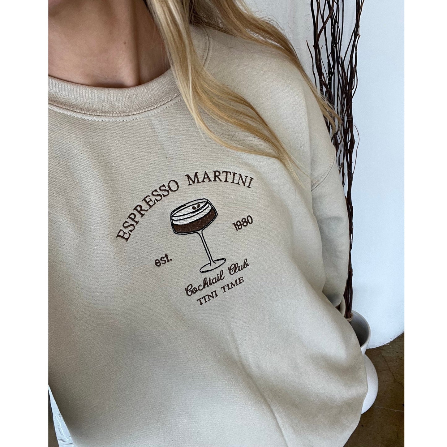 Espresso Martini Embroidered Sweatshirt