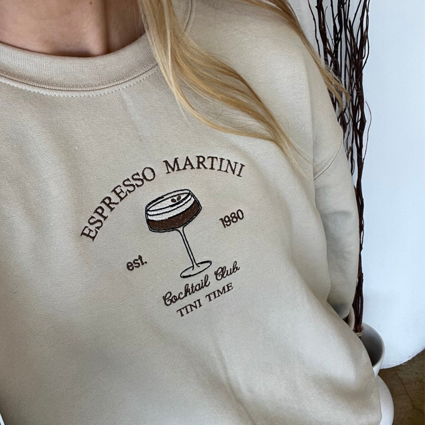 Espresso Martini Embroidered Sweatshirt