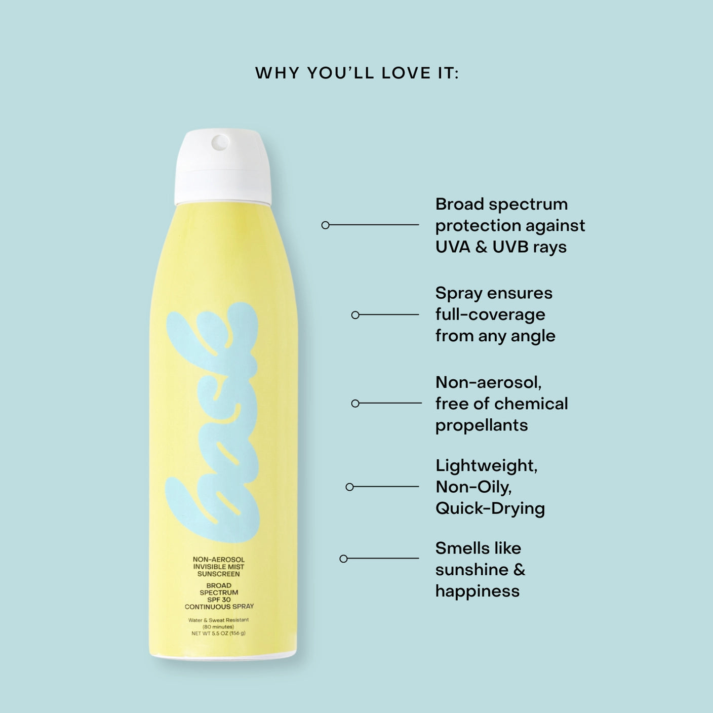 Bask Non-Aerosol Sunscreen Spray SPF 30