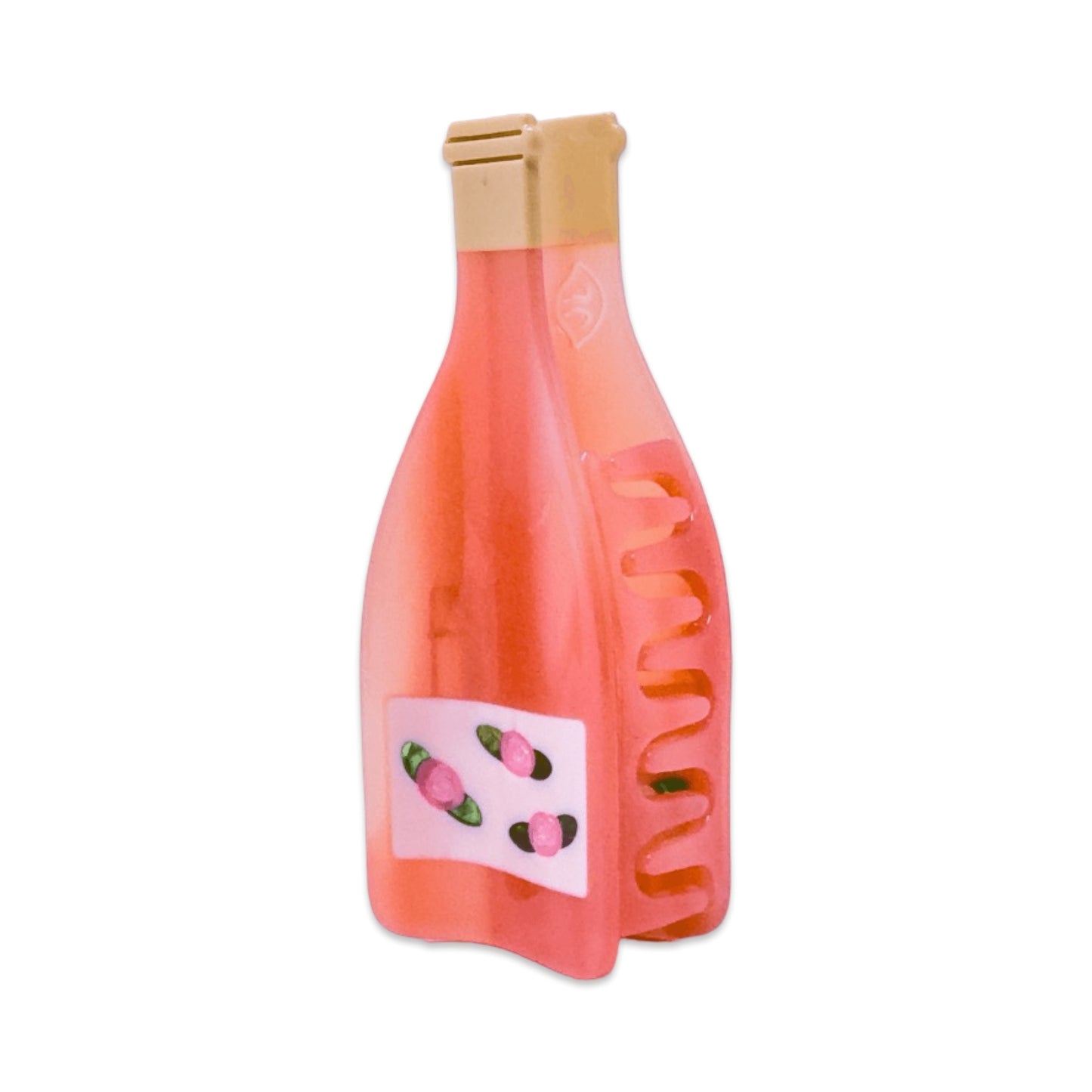 Rose Wine Bottle Hair Claw Clip