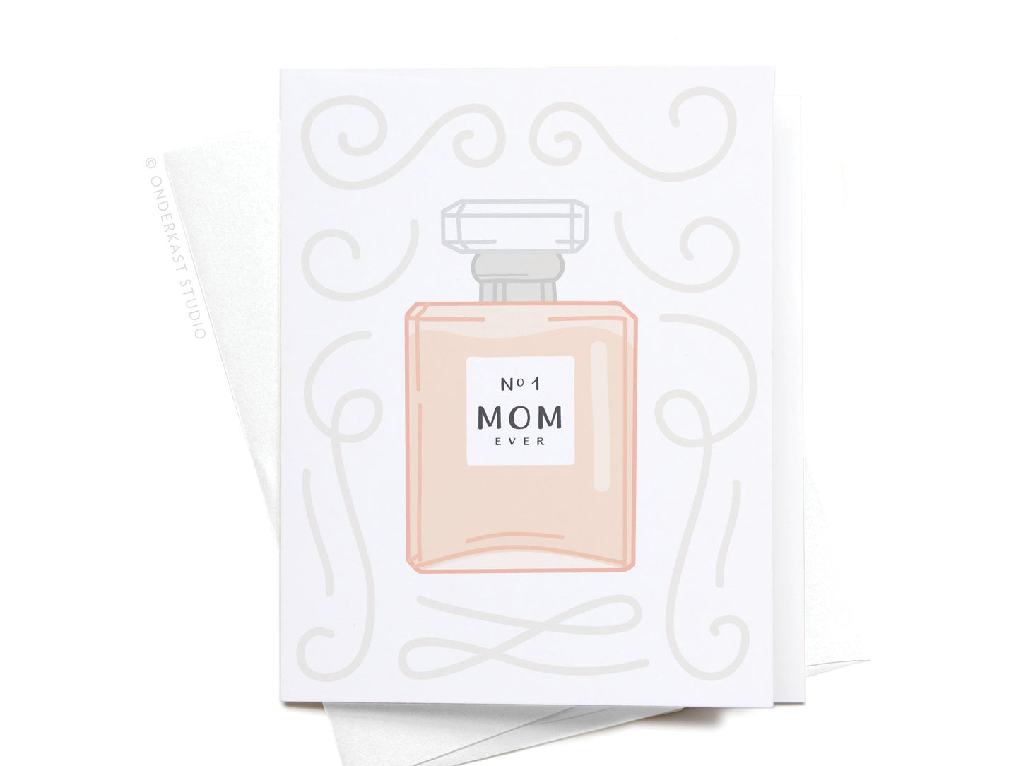 No. 1 Mom Ever Perfume Bottle Greeting Card