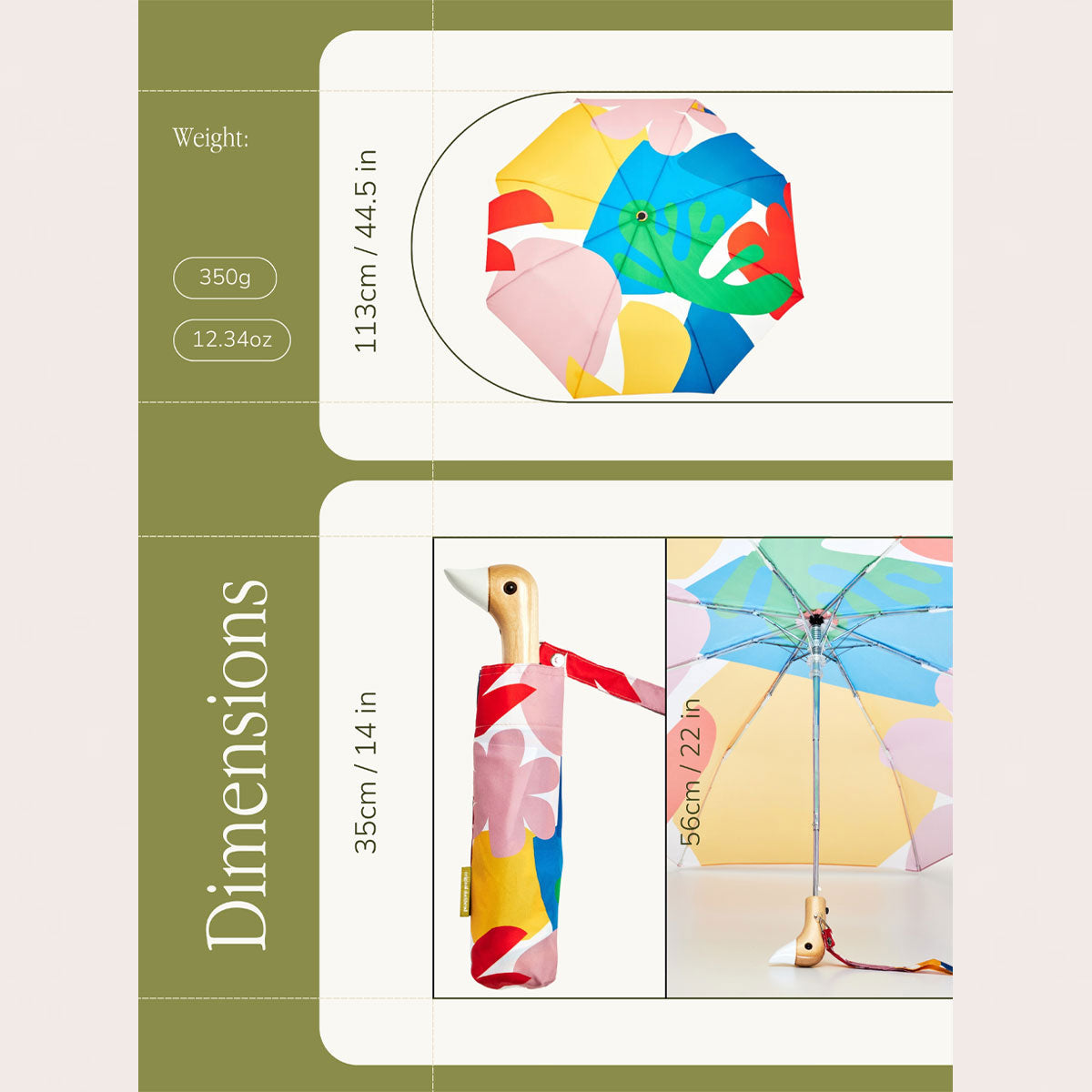 Matisse Compact Eco-Friendly Duck Umbrella