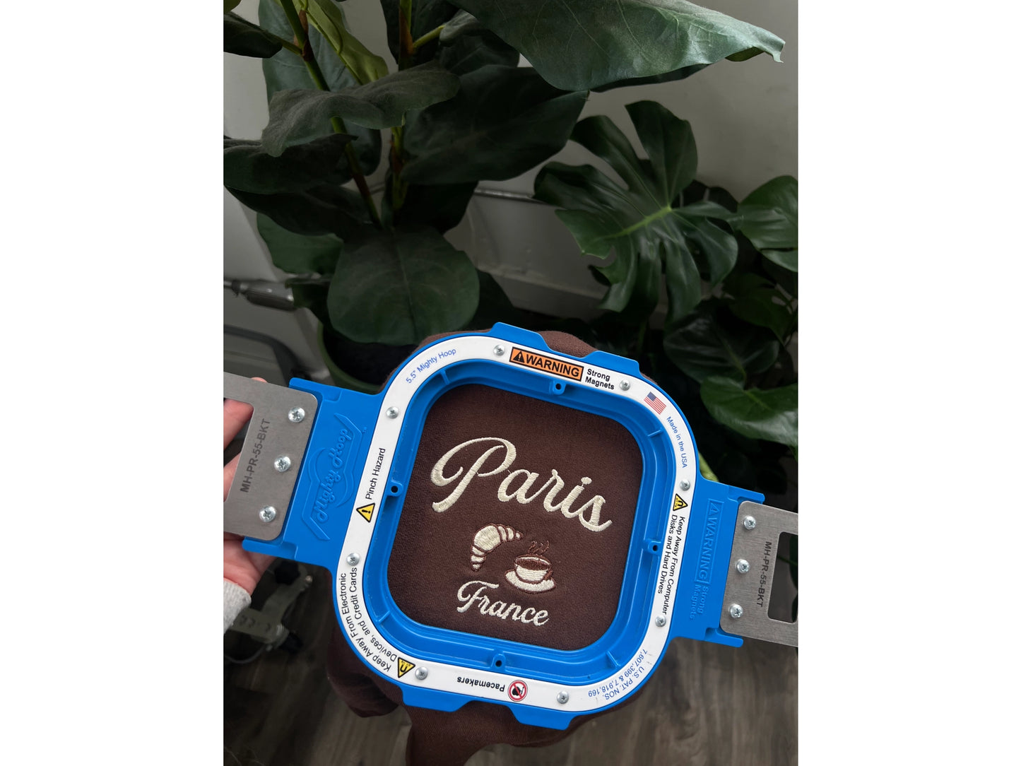 Paris Croissant Embroidered Sweatshirt