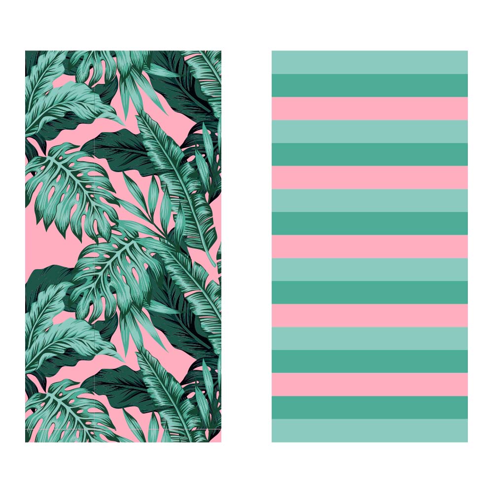 Quick Dry Beach Towel - Tropical Leaves